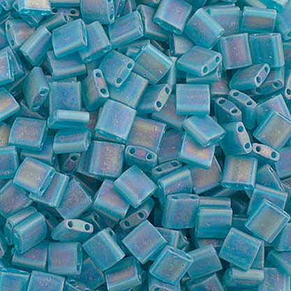 Miyuki -  Tila - Turquoise Green Transparent AB Matte (50g)