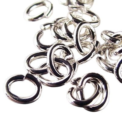 Jump Rings Oval - Open - 4x6mm - Sterling (6.5 grams)