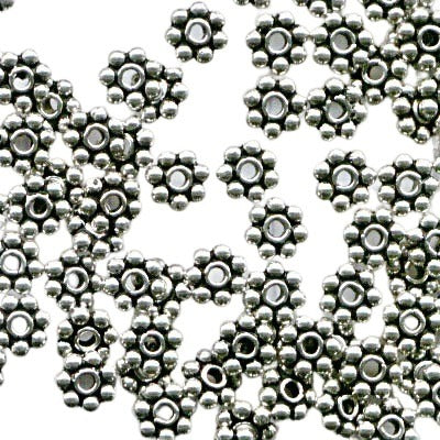 Sterling Spacer Beads - 5mm - Daisy Spacers - Sterling (5 grams)