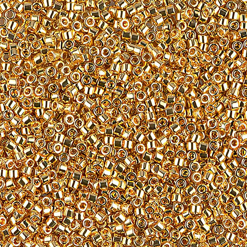 Delica Beads 11/0 - db0031b - Bright Gold 24kt Plated 50g