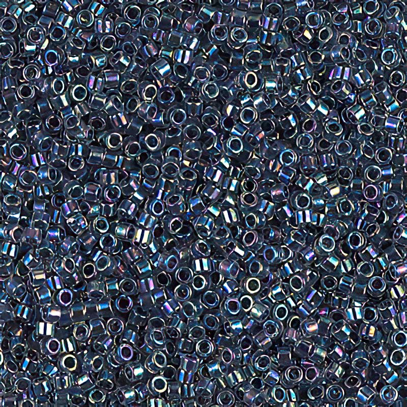 Delica Beads 11/0 - db0086b - Lined Dark Blue AB 50g