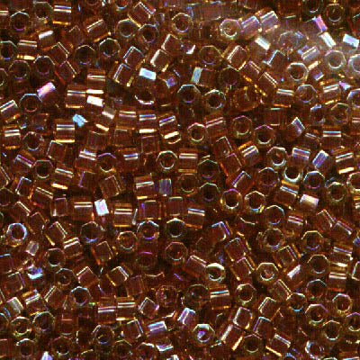 Delica 11/0 Hex-cut Beads - db0088c - Berry Lined Light Topaz AB 7.5g