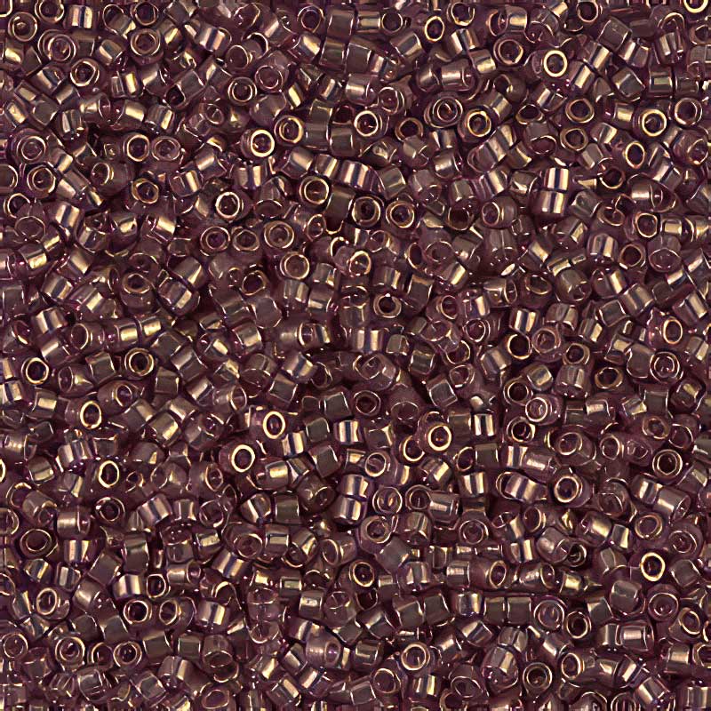Delica Beads 11/0 - db0108b - Gold Lustre Amethyst 50g