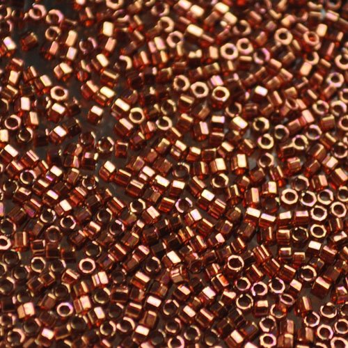 Delica 11/0 Hex-cut Beads - db0116c - Wine Gold Lustre 7.1g