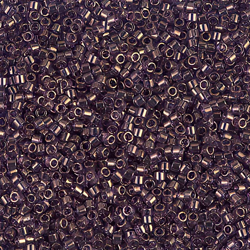 Delica Beads 11/0 - db0117b - Lavender Blue Gold Lustre 50g