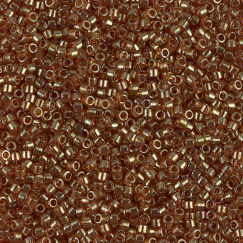 Delica Beads 11/0 - db0121b - Dark Topaz Gold Luster 50g