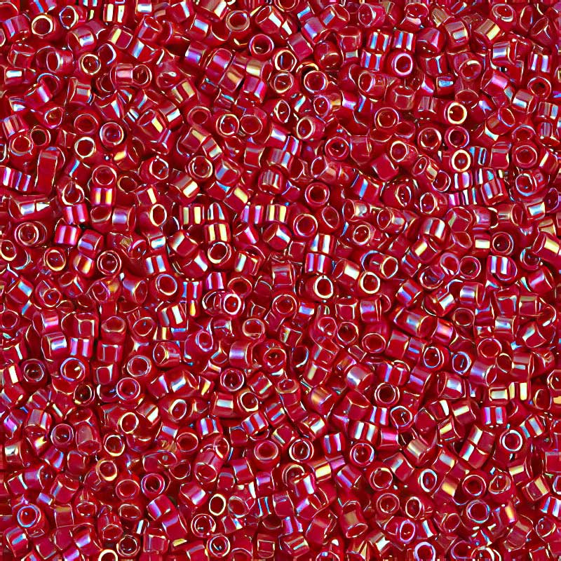 Delica Beads 11/0 - db0162b250 - Opaque Red AB 250g