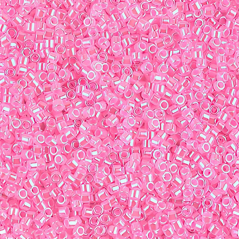 Delica Beads 11/0 - db0246b - Crystal Lined Dark Cotton Candy Pink 50g