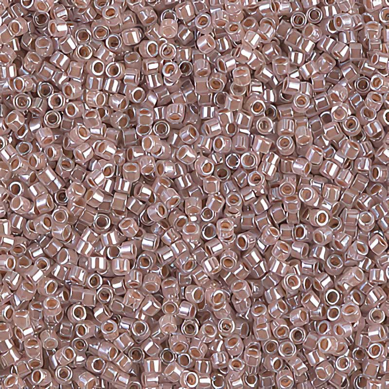 Delica 11/0 Beads - db0256 - Lined Crystal/Taupe 5.2g