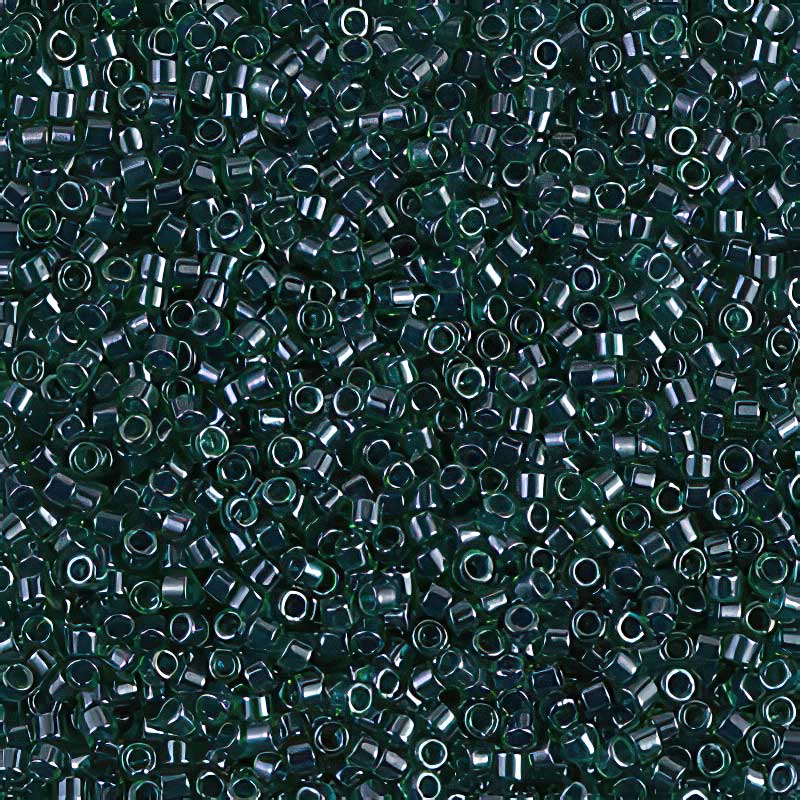 Delica 11/0 Beads - db0275 - Lined Green/Teal Lustre 5.2g
