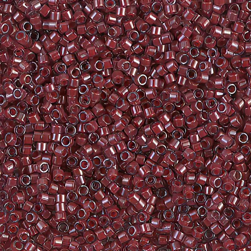 Delica Beads 11/0 - db0280b - Lined Crystal/Dark Plum Luster 50g