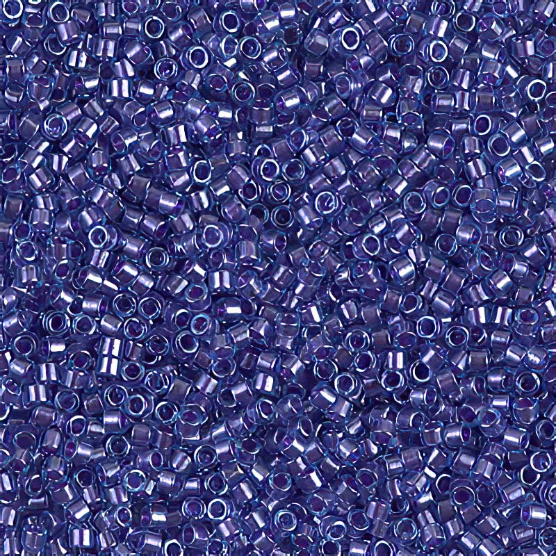 Delica 11/0 Beads - db0284 - Sparkling Purple Lined Aqua Lustre 5.2g