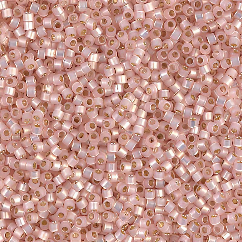 Delica 11/0 Beads - db0624 - Light Pink Alabaster Silver Lined 5.2g