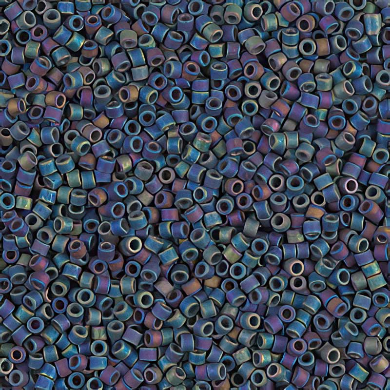 Delica Beads 11/0 - db0871b - Matte Black AB 50g