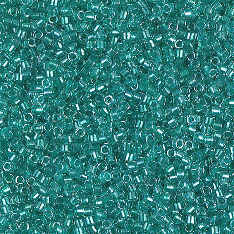 Delica 11/0 Beads - db0904 - Sparkling Turquoise Lined Crystal 5.2g