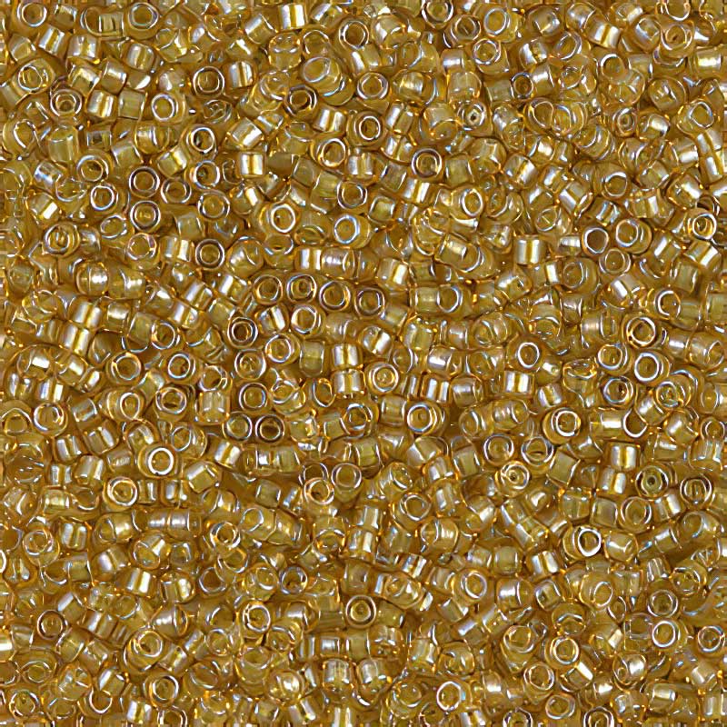 Delica 11/0 Beads - db0911 - Sparkling Light Yellow Lined Topaz 5.2g