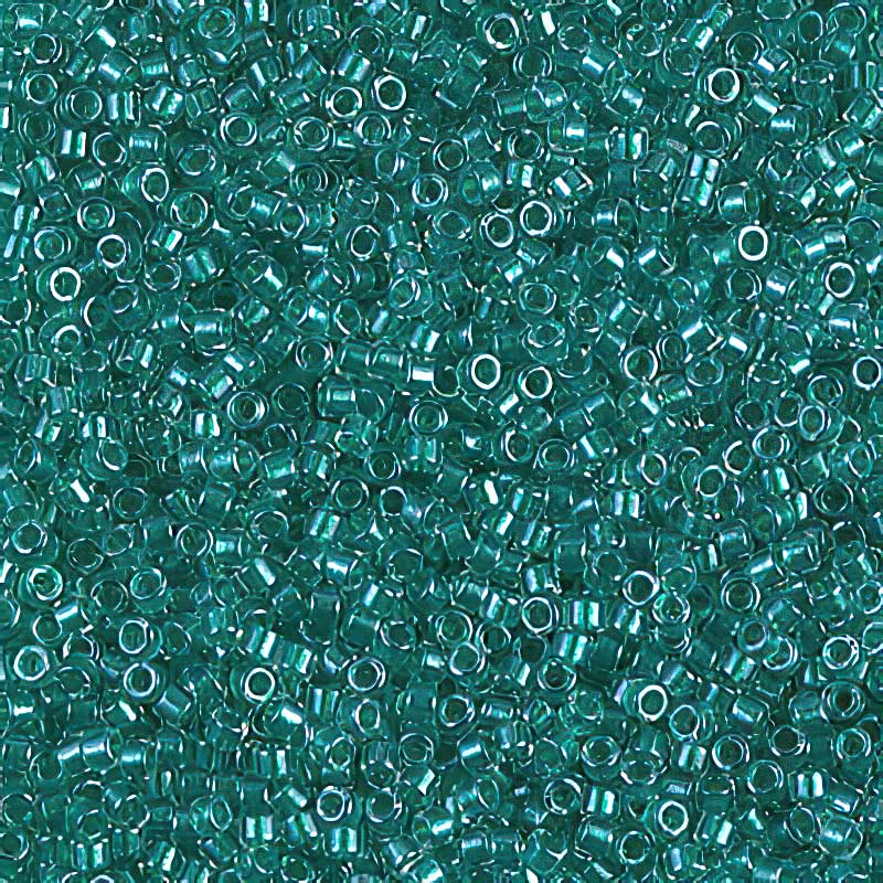 Delica 11/0 Beads - db0918 - Sparkling Teal Lined Crystal 5.2g