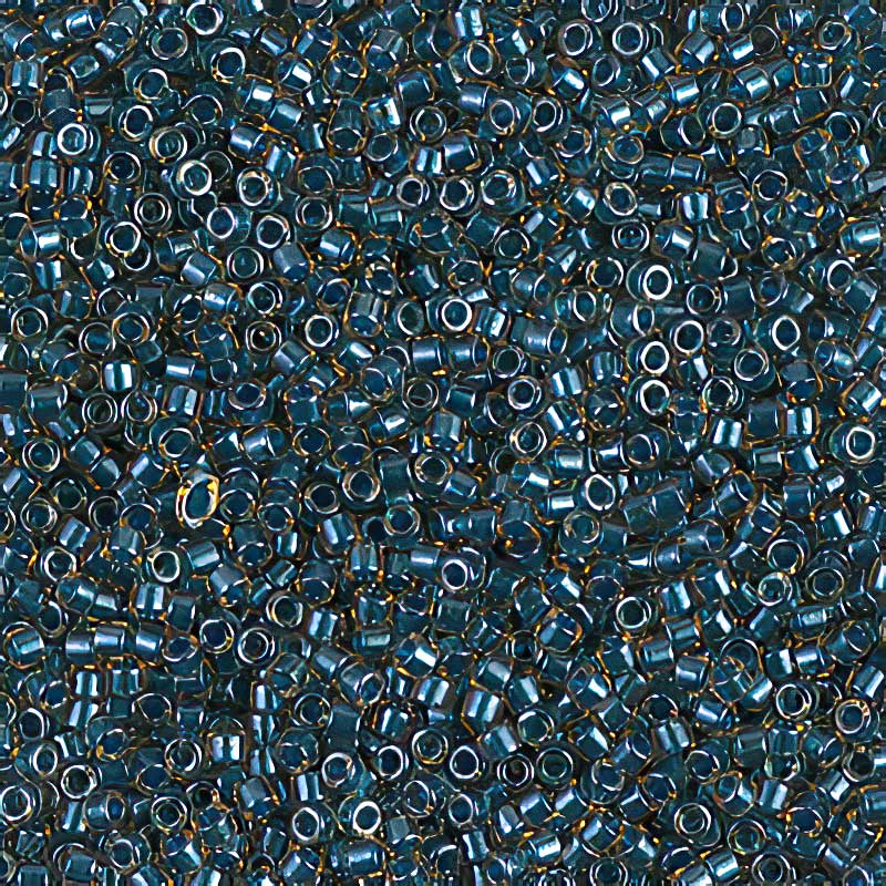 Delica Beads 11/0 - db0921b - Sparkling Teal Lined Topaz 50g