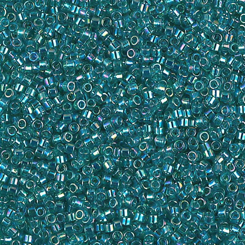 Delica Beads 11/0 - db1248b - Transparent Caribbean Teal AB 50g