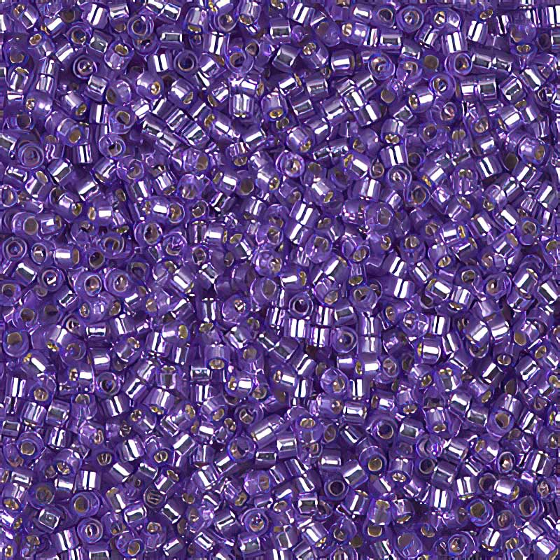 Delica Beads 11/0 - db1347b - Silver Lined French Lilac Dyed 50g