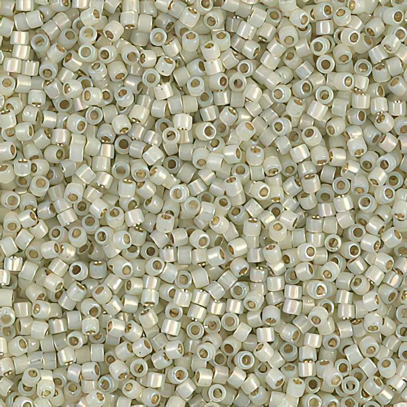 Delica Beads 11/0 - db1453b - Silver-Lined Pale Green Lime Opal 50g