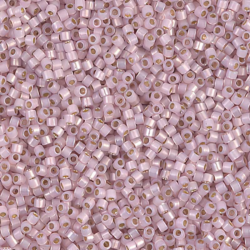 Delica Beads 11/0 - db1457b - Silver-Lined Pale Rose Opal 50g