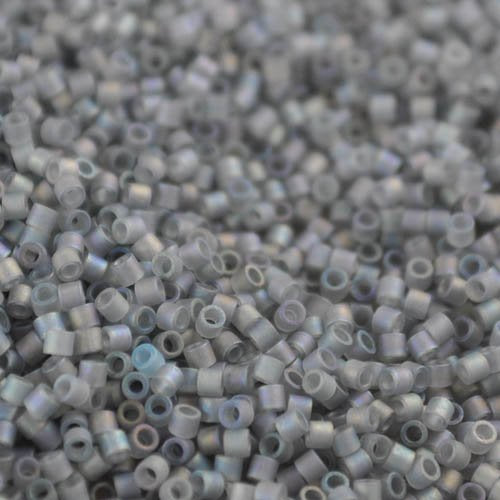 Delica 15/0 Beads - db15-0863 - Grey Transparent AB Matte 5.2g