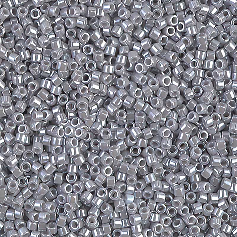 Delica 11/0 Beads - db1570 - Opaque Grey Ghost Luster 5.2g