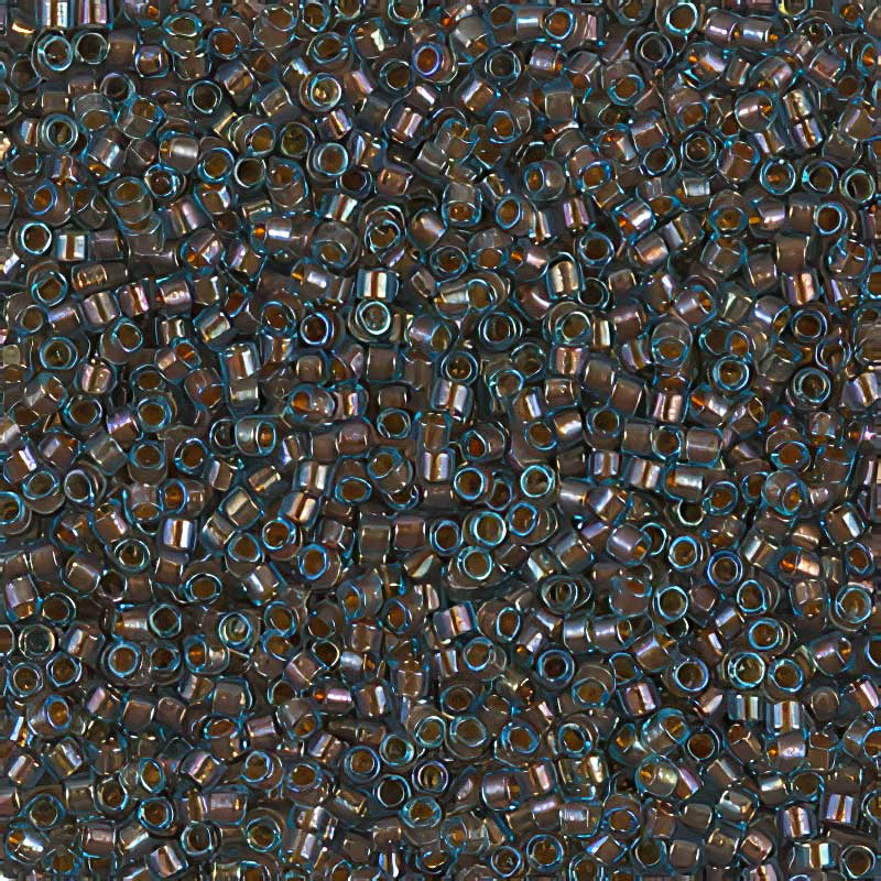 Delica 11/0 Beads - db1775 - Topaz Lined Aqua AB 7.5g