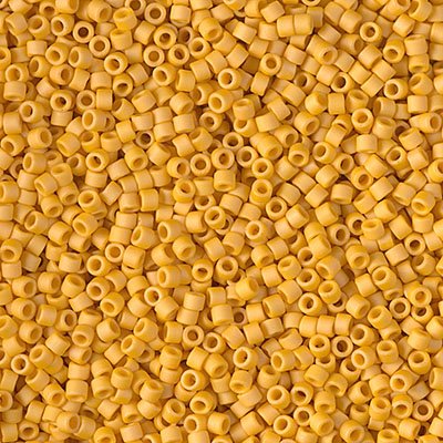 Delica Beads 11/0 - db2285b - Frosted Glazed Yellow Honey Matte 50g