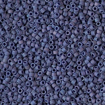 Delica Beads 11/0 - db2319b - Frosted Glazed Rainbow Blue Indigo Matte AB 50g