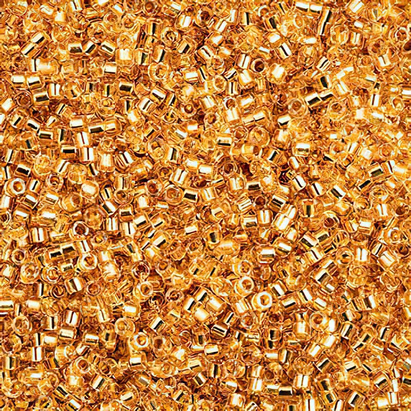 Delica Beads 11/0 - db2521b - Gold Plate Lined Royal 50g