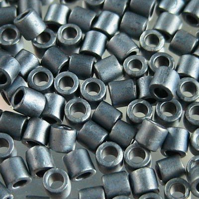 Delica 8/0 Beads - dbl0301 - Gunmetal Matte 5.2g