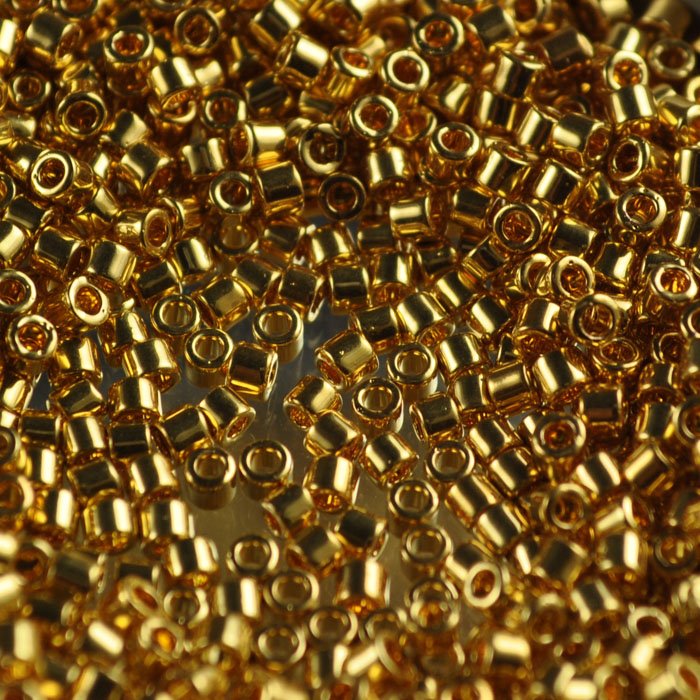 Delica 10/0 Beads - dbm0031 - 24Kt Gold Plated 3.3g