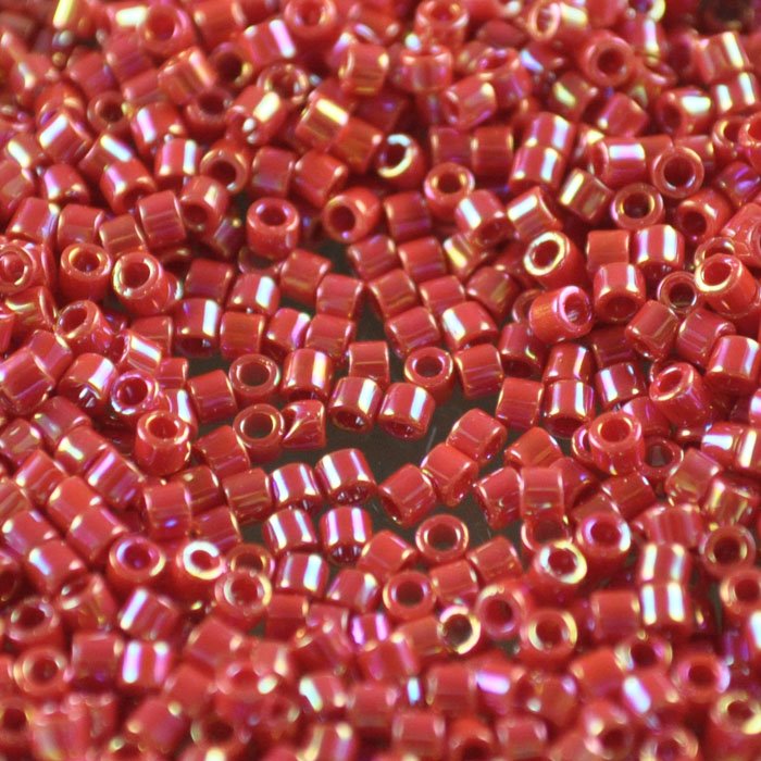 Delica 10/0 Beads - dbm0162 - Opaque Red AB 7.1g