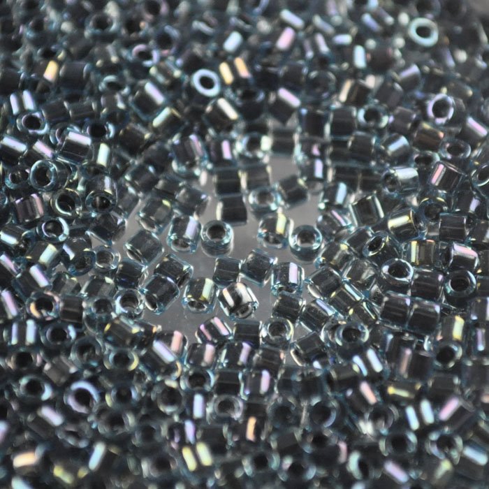 Delica 10/0 Beads - dbm0286 - Midnight Blue Lined Aqua AB Dyed 5.2g