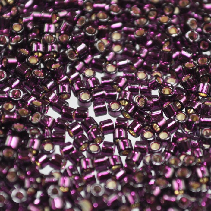 Delica 10/0 Beads - dbm0611 - Dyed Silver Lined Wine 5.2g
