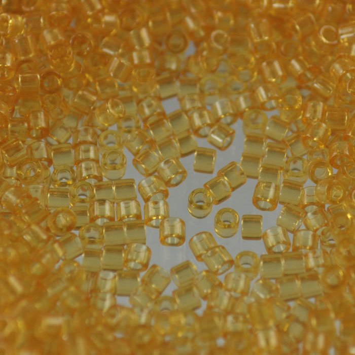 Delica 10/0 Beads - dbm0702 - Transparent Light Topaz 7.5g