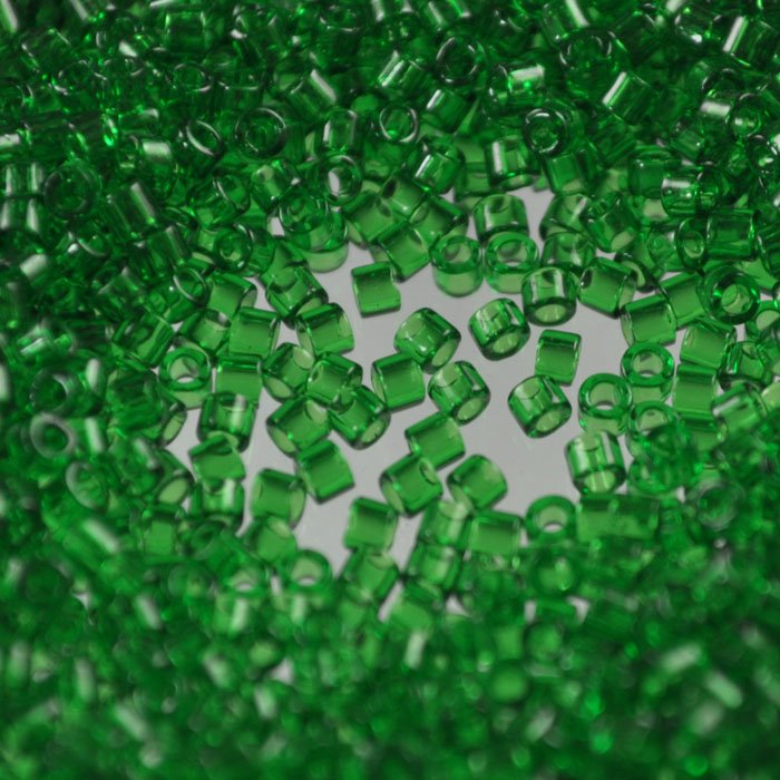 Delica 10/0 Beads - dbm0705 - Transparent Green 7.5g