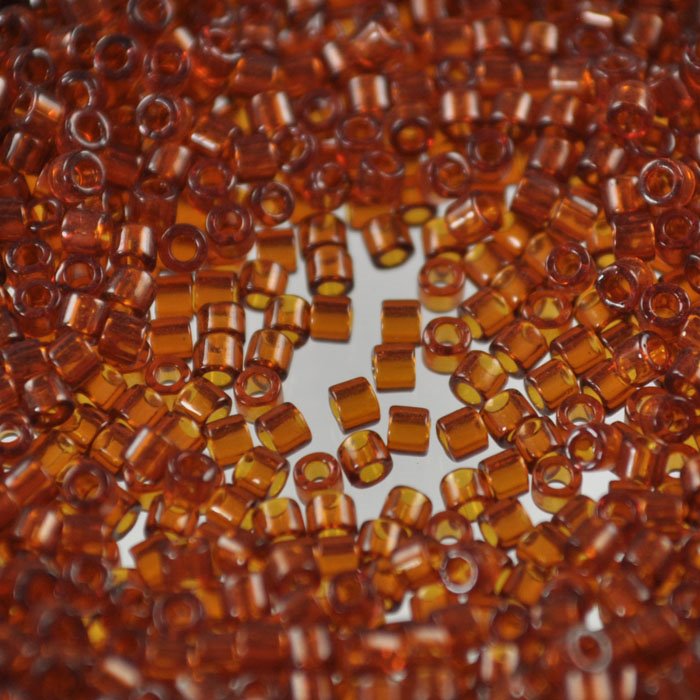 Delica 10/0 Beads - dbm0709 - Transparent Dark Topaz 7.2g