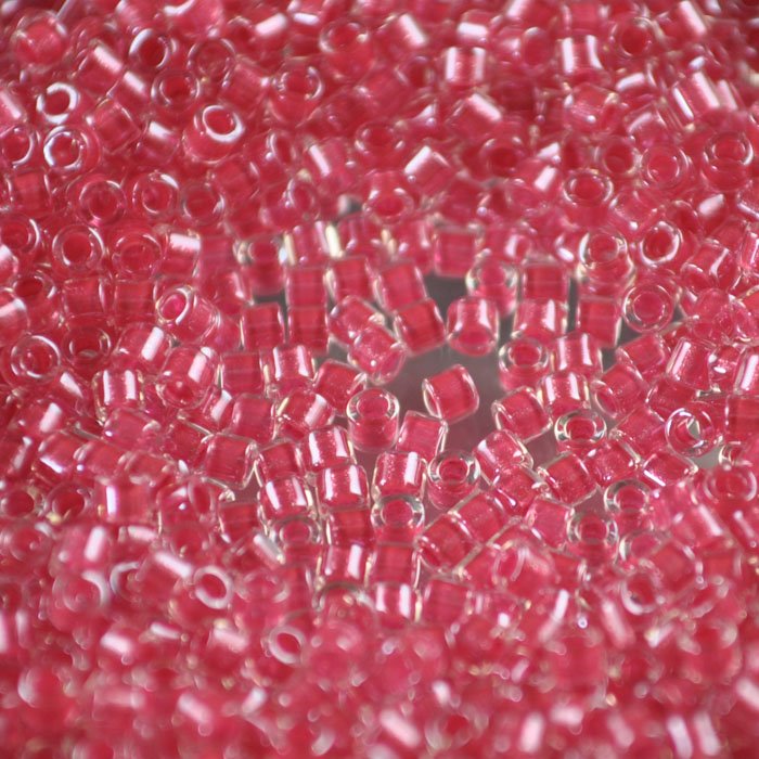 Delica 10/0 Beads - dbm0914 - Sparkle Rose Lined Crystal 7.2g