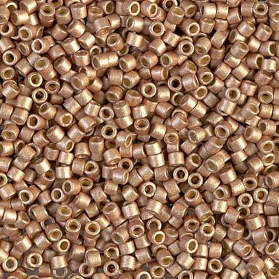 Delica 10/0 Beads - dbm1834F - Duracoat Galvanized Matte Champagne 7.2g