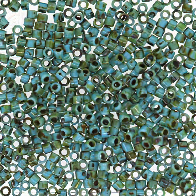 Delica 10/0 Beads - dbm2264 - Matte Seafoam Green Picasso 7.2g