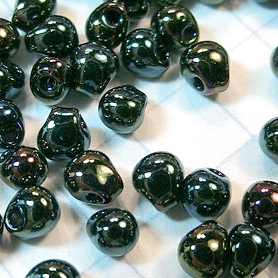 Miyuki - 3.4mm Fringe Drops - Green Iris (tube)