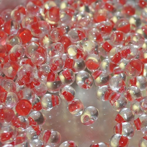 Miyuki - 3.4mm Fringe Drops - Red Lined Crystal (tube)