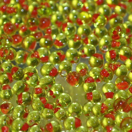 Miyuki - 3.4mm Fringe Drops - Red Lined Chartreuse (tube)