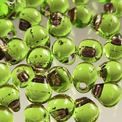 Miyuki - 3.4mm Fringe Drops - Sparkling Bronze Lined Chartreuse (tube)