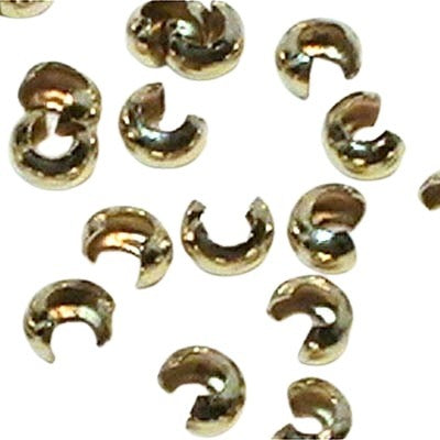 Crimp Bead Covers Smooth - 3mm - Gold-filled (4.6 gram)