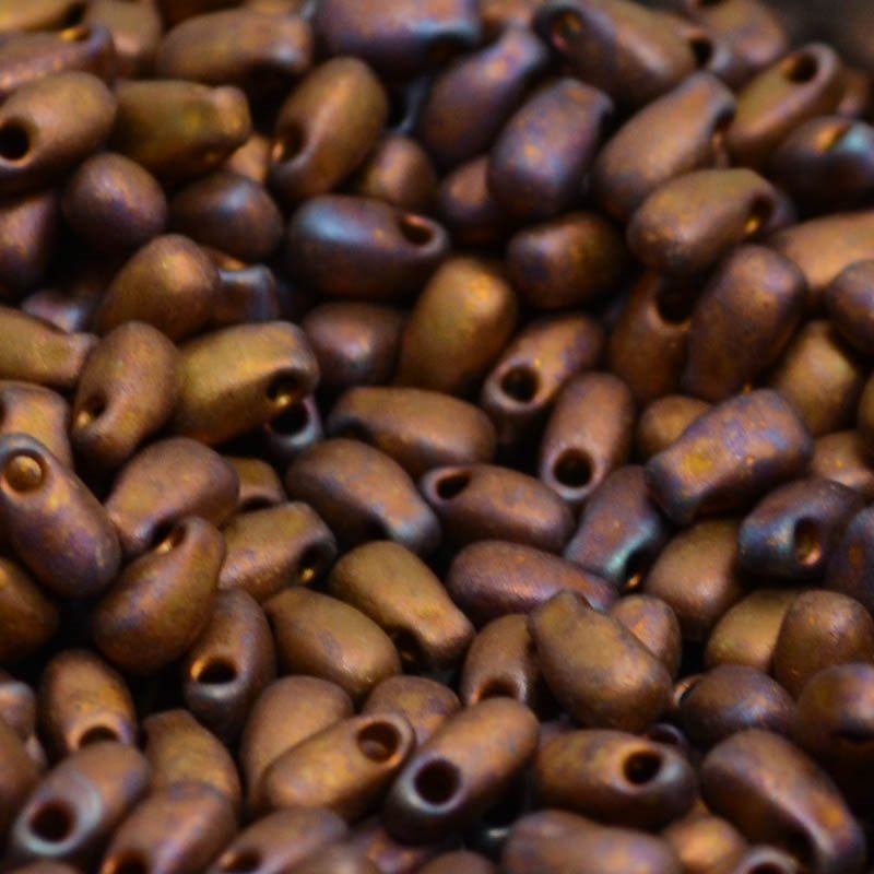 Miyuki - 3x5.5mm Long Drop Bead - Matte Metallic Dark Raspberry Iris