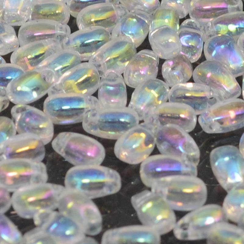 Miyuki - 3x5.5mm Long Drop Bead - Crystal AB